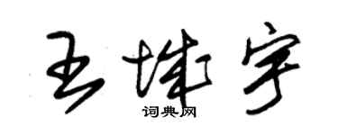 朱錫榮王城宇草書個性簽名怎么寫