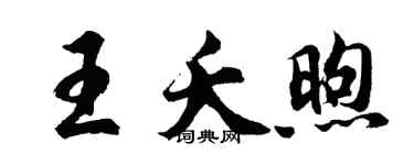 胡問遂王夭煦行書個性簽名怎么寫