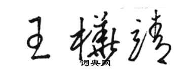 駱恆光王樺靖草書個性簽名怎么寫