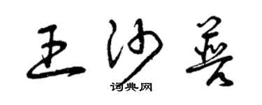 曾慶福王沙普草書個性簽名怎么寫