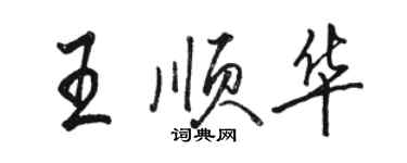 駱恆光王順華行書個性簽名怎么寫