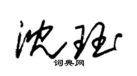 朱錫榮沈珏草書個性簽名怎么寫
