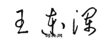 駱恆光王東瀾草書個性簽名怎么寫