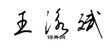 梁錦英王泳斌草書個性簽名怎么寫