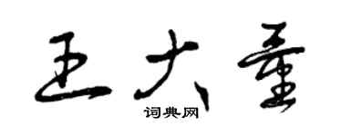 曾慶福王大量草書個性簽名怎么寫