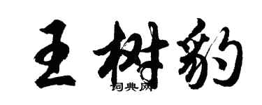 胡問遂王樹豹行書個性簽名怎么寫