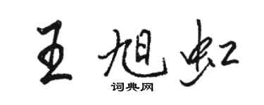 駱恆光王旭虹行書個性簽名怎么寫