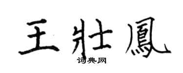 何伯昌王壯鳳楷書個性簽名怎么寫