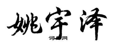 胡問遂姚宇澤行書個性簽名怎么寫