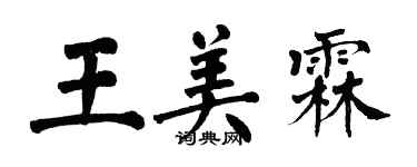 翁闓運王美霖楷書個性簽名怎么寫