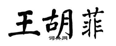 翁闓運王胡菲楷書個性簽名怎么寫