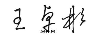 駱恆光王卓彬草書個性簽名怎么寫