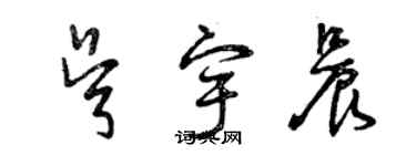 曾慶福吳宇晨草書個性簽名怎么寫