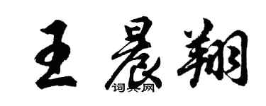 胡問遂王晨翔行書個性簽名怎么寫