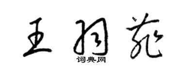 梁錦英王羽菲草書個性簽名怎么寫