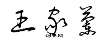 曾慶福王家蘭草書個性簽名怎么寫