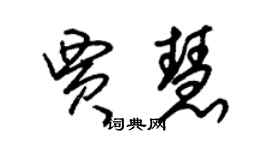 朱錫榮賈慧草書個性簽名怎么寫