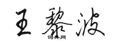 駱恆光王黎波行書個性簽名怎么寫