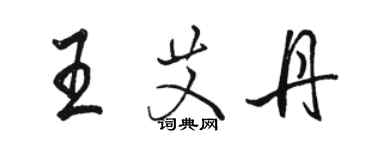 駱恆光王艾丹行書個性簽名怎么寫