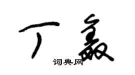 朱錫榮丁鑫草書個性簽名怎么寫