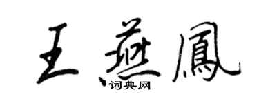 王正良王燕鳳行書個性簽名怎么寫