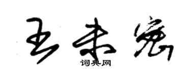 朱錫榮王未密草書個性簽名怎么寫