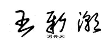 朱錫榮王新潮草書個性簽名怎么寫