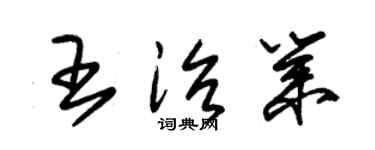 朱錫榮王治業草書個性簽名怎么寫