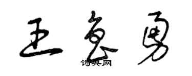 曾慶福王魯勇草書個性簽名怎么寫