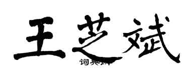 翁闓運王芝斌楷書個性簽名怎么寫