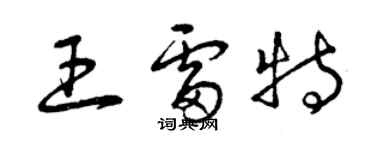 曾慶福王雷特草書個性簽名怎么寫