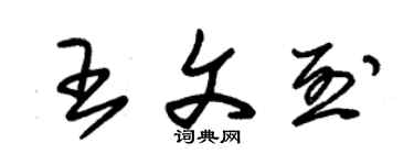 朱錫榮王文烈草書個性簽名怎么寫