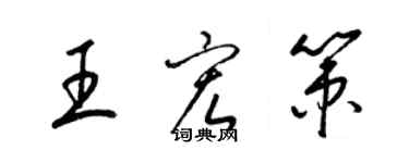 梁錦英王宏策草書個性簽名怎么寫