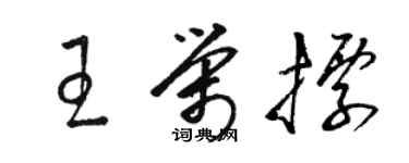 駱恆光王榮標草書個性簽名怎么寫