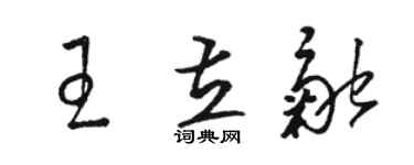 駱恆光王立融草書個性簽名怎么寫