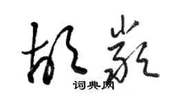 駱恆光胡嚴草書個性簽名怎么寫