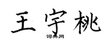 何伯昌王宇桃楷書個性簽名怎么寫