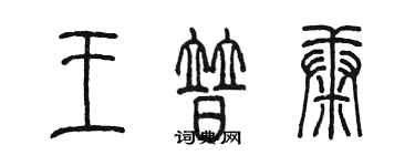 陳墨王普康篆書個性簽名怎么寫