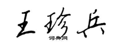 王正良王珍兵行書個性簽名怎么寫