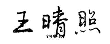 曾慶福王晴照行書個性簽名怎么寫