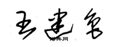 朱錫榮王建魯草書個性簽名怎么寫