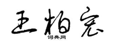 曾慶福王柏宏草書個性簽名怎么寫