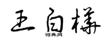 曾慶福王白樺草書個性簽名怎么寫