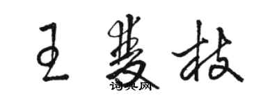 駱恆光王雙枝草書個性簽名怎么寫