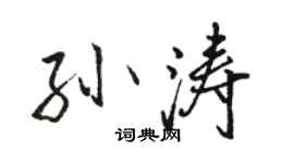 駱恆光孫濤行書個性簽名怎么寫