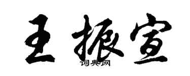 胡問遂王振宣行書個性簽名怎么寫