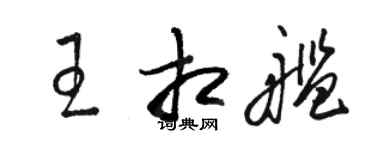 駱恆光王相艦草書個性簽名怎么寫