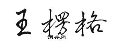 駱恆光王楞格行書個性簽名怎么寫