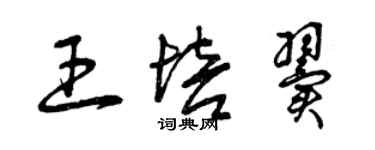 曾慶福王培翼草書個性簽名怎么寫