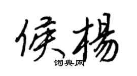 王正良侯楊行書個性簽名怎么寫